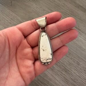 White Buffalo Sterling Pendant